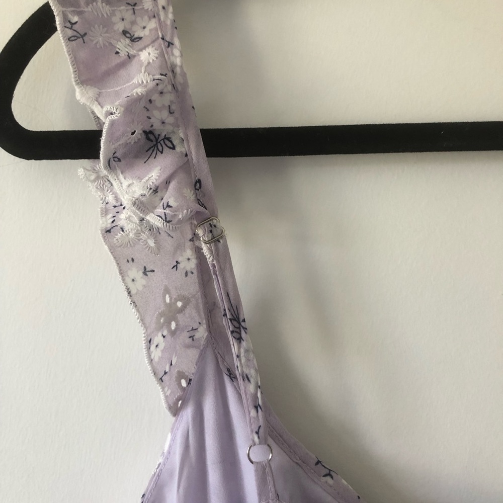 Storia Lavender Floral Mini Dress | Size L - Picture 7 of 8